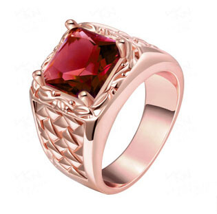 Vintage Weave Pattern Ruby Bride Ring AAA CZ Stone Women Elegant Wedding Ring Luxury Beautiful Square