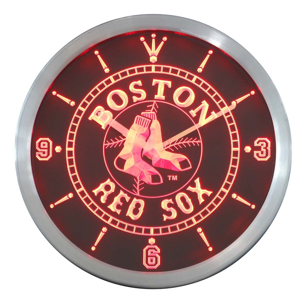 nc0552 Boston Red Sox Neon Sign LED Wall Clock