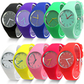 Excellent Quality Top Brand Watches Women Sports Candy colored 11 Colors Jelly Silicone Strap Leisure Watch