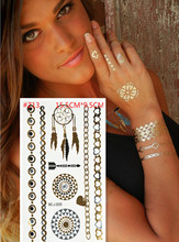 Free Shopping Sex Products Temporary Tattoo For Man And Women Waterproof Stickers makeup make up Flash Gold Tattoo