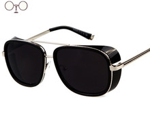 Fashion Steampunk Sunglasses Iron Men Style Sun Glasses Retro Goggles Men brand Designer Vintage Oculos De Sol masculino gafas