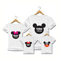 Family Matching Outfit Mickey T shirts for Mother Father Baby Look Top XXXL Tee Mommy and
