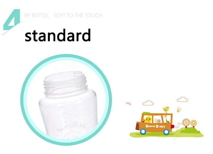1pc 300ml Baby Feeding Bottle Safety Glass Baby Bottle Nuk Sippy Cup With Handshake Milk Cup With Breast Water Bottle Infant (8)