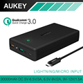 AUKEY 30000mAh Quick Charge 3 0 Power Bank Dual USB Output Mobile Portable Charger External Battery