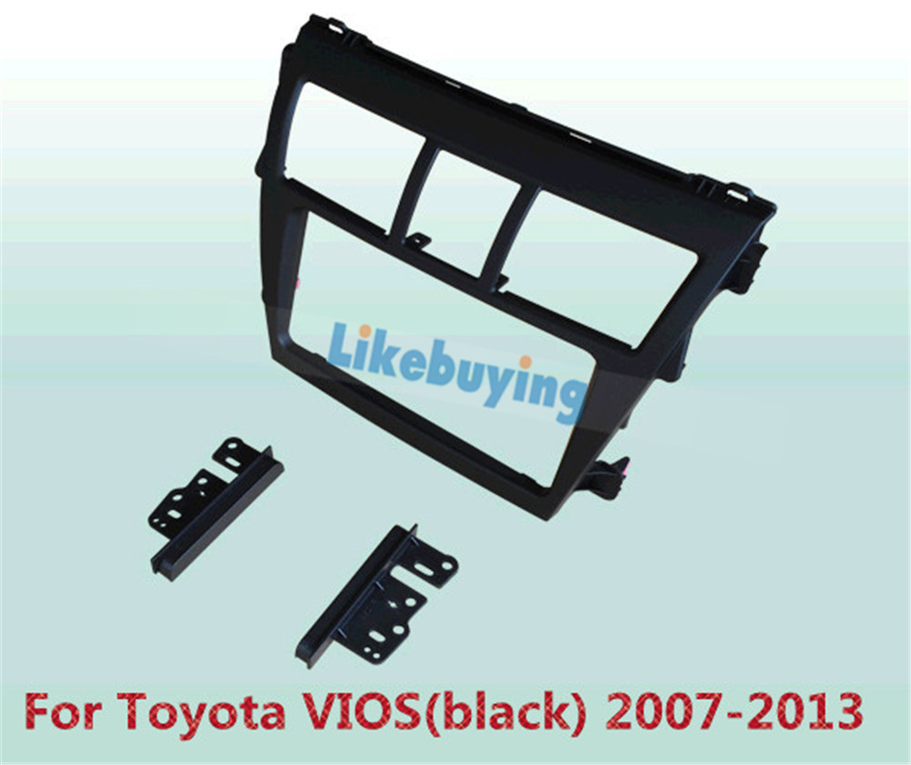 2 Din Car Frame Dash Kit / Car Fascias / Mount Bracket Panel For Toyota VIOS 2007 2008 2009 2010 2011 2012 2013