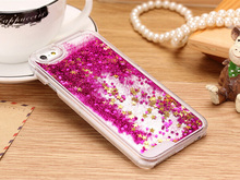 Hot Glitter Stars Dynamic Liquid Quicksand Hard Case Cover For iPhone 4 4s Transparent Clear Phone