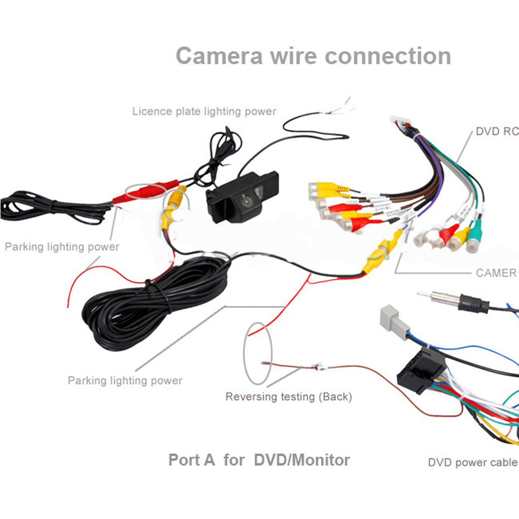 Схема подключения камеры заднего вида к автомагнитоле 2din