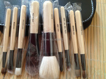 Wholesale HOT SELL Cosmetic Makeup Brushes 9 Pieces Make Up Tool with Leather Pouch Free Shipping