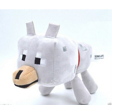 High quality Minecraft Plush Toys Stuffed Wolf white 22CM for Kids Dolls