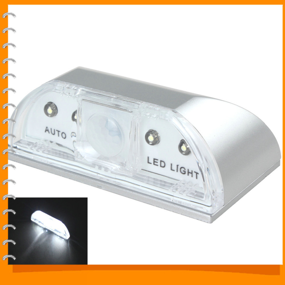 Infrared IR Wireless Auto Sensor Light LED PIR Motion Sensor Detector Light Door Keyhole 4 LED Lamp NightLight