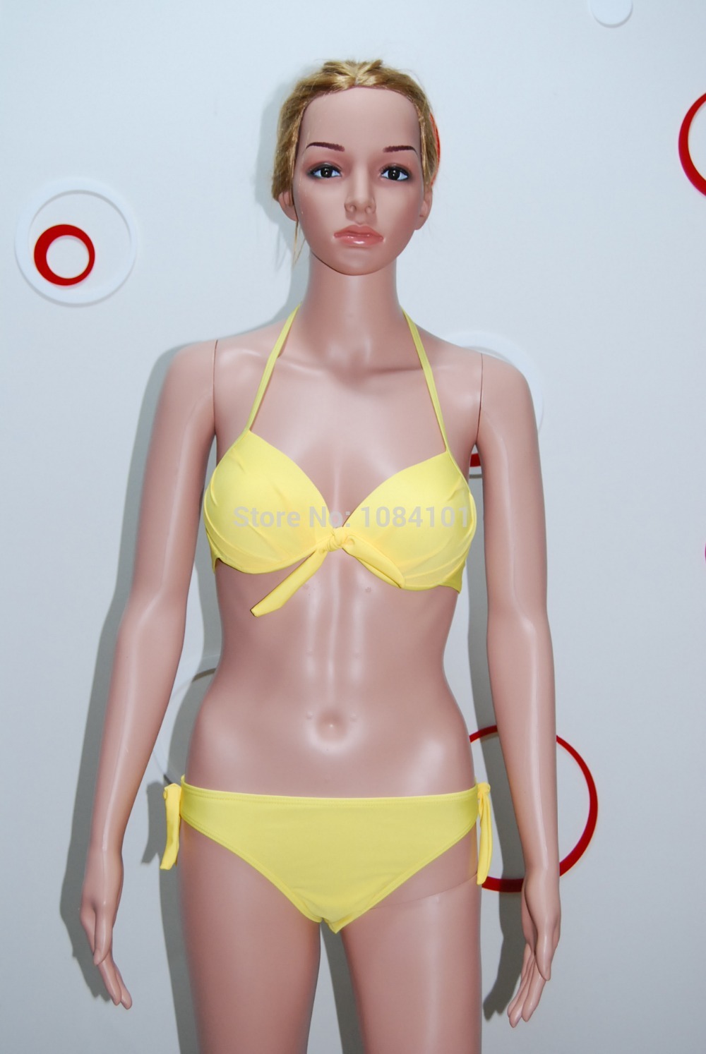 yellow+black+bikini+bow