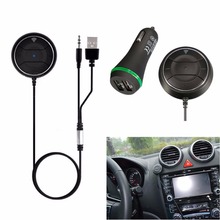 Car AUX Speaker Bluetooth 4.0 Music Receiver 3.5mm Adapter Handsfree for Samsung iPhone HTC NFC Phone