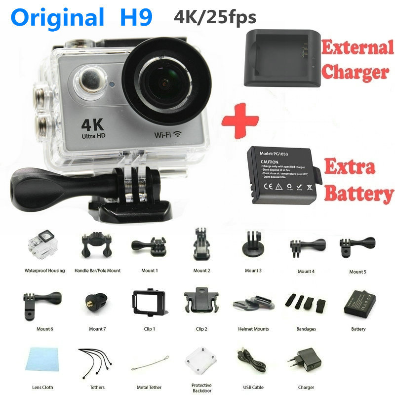 Ultra HD 4     EKEN H9 Wifi  2.0 ''  cam 1080 P 60fps   pro   +  