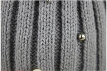 High Quality 2015 Women Hats for Girls Pearl NEW YORK Warm Winter Ladies Letter Cap Knitting