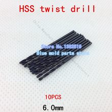 Nuevo 10 unids 6.0 mm miniatura brocas para herramientas de metal taladro eléctrico de la máquina de perforación