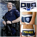 2015 High Quality Police Printting Sexy Cuecas Underwear Men s Underwear Boxers Cotton Underwear Policemmen Boxers