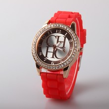 2016 New Fashion Top Luxury Brand Silicone Watches Casual Quartz Wristwatch Women Jelly watch Ladies Dress