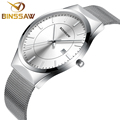 BINSSAW luxury Brand Men s watches dress quartz watch men steel mesh strap quartz watch Ultra
