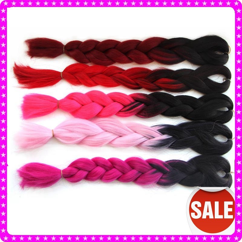 African Ombre Braiding Hair Kanekalon Jumbo Braid Hair Extension