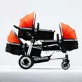 High Quality Triplets Baby Stroller Aluminum Poussette Separable Baby Stroller 3 in 1 Multifunctional Shockproof Kinderwagen