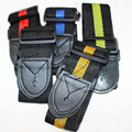 Adjustable Guitar Strap Ukulele Belt Strip Durable Nylon Colors Leather Ends For Electric Acoustic Guitar Bass