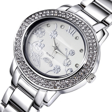 2015 New Fashion Metal Strap Dress Watches Women Czech Rhinestone Watch Rose Gold Plated Water Resistant
