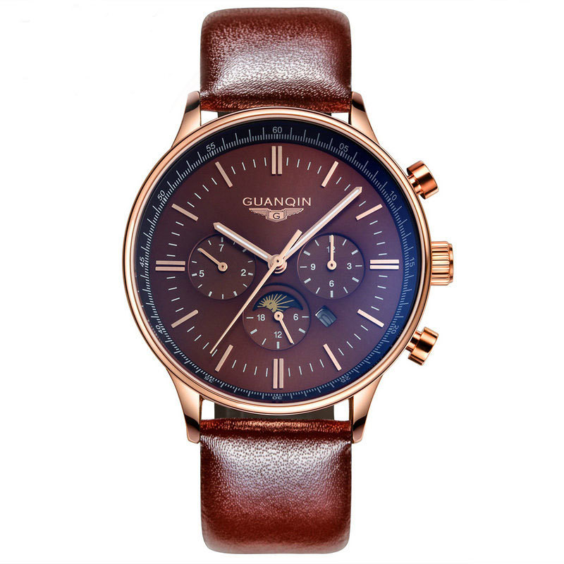 2015 Watches Men Luxury Top Brand GUANQIN Fashion Men s Quartz Watch Sport Casual Wristwatch Relogio