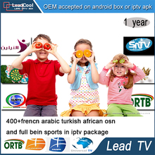 Leadtv French Arabic IPTV Apk 1 Year Free 400 Live TV For Android Box Arabic Iptv Receiver Sport Canal With Cable Free Shipping