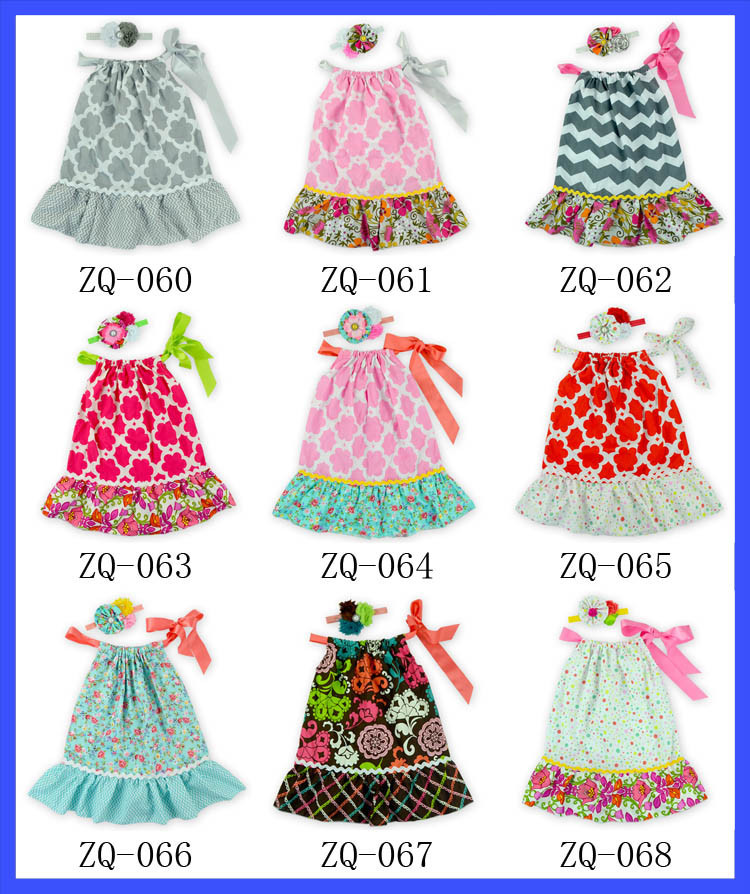 2015 Cute girls pillowcase dress with headband cheap pillowcase dress 24sets/lot-in Dresses from ...