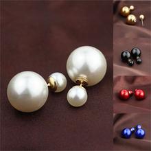 Vintage Pearl Stud Earrings Fashion Golden Earring for Women Summer Style Luxurious Ball Colorful Earrings in Jewelry