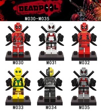 New Single Sales Building Blocks Super Heroes Avengers Minifigures White Red Yeallow Gray Black Deadpool Bricks Mini Figures Toy