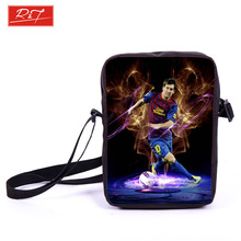 Football Star Messi Neymar Suarez Sports Bag Children Soccer Messenger Bags For Boys Young Men School Bags Kids Bag For Snacks