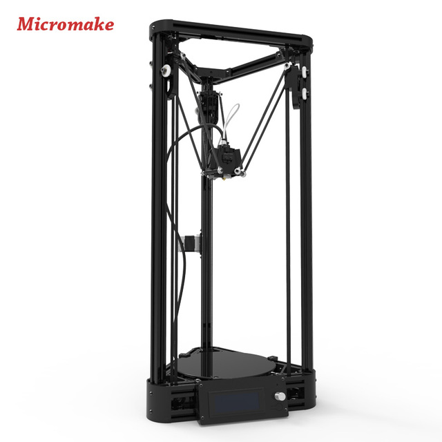 2016 Micromake 3d-принтер Шкив Версия Руководство DIY Kit Коссель Дельта Авто Выравнивания Большой Размер Печати 3d-металл Принтер