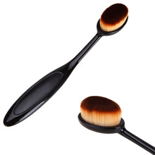 Pro Cosmetic Makeup Face Powder Blush BB cream Toothbrush Curve oval shaped Foundation liquid puff Brush Free shipping