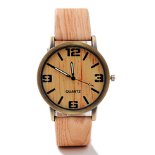 Classical Bamboo Wooden Watch New Arrival Women Wristwatches High Quality Vintage Style Men Dress Watch PU Leather Quartz Watch