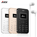 2017 AIEK X8 Ultra Thin Card Mobile Phone Low Radiation mini pocket students personality children phone