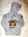 2016 new bapes kids monkey head Gray plus velvet Long sleeves hooded boys girls hoodies sweatshirt