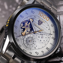 2014 marca acero lleno militar relojes hombres mismo viento automático relogios reloj mecánico de lujo del reloj tourbillon reloj