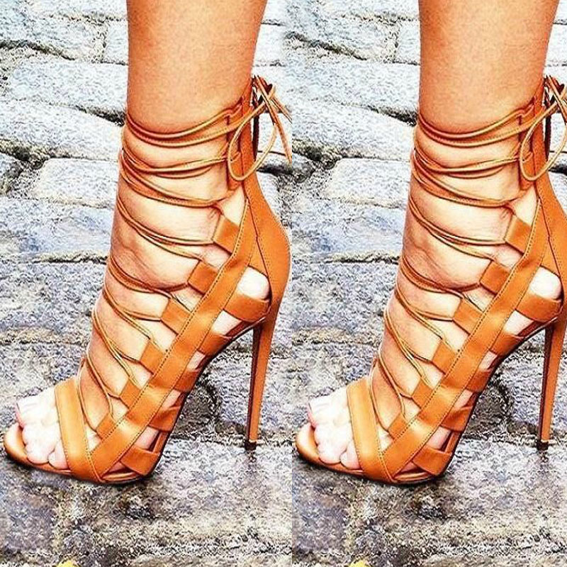 high tan heels