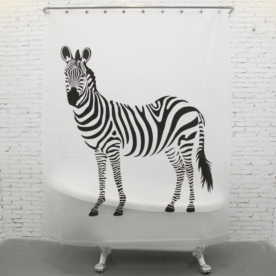 Online kopen wholesale shower curtain zebra uit china shower ...