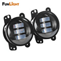 1 Pair 4 Round LED Fog Lights Headlights 30W Front Bumper LED Fog Light Assembly For