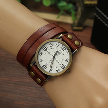 8 Colors Vintage Cow Leather Bracelet Watch High Quality Women WristWatch Quartz Watch BW SB 1347