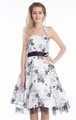 1950 S VINTAGE STYLE WINTER FLOWER PRINT ROCKABILLY FLARED TEA DRESS NEW SIZE R1071