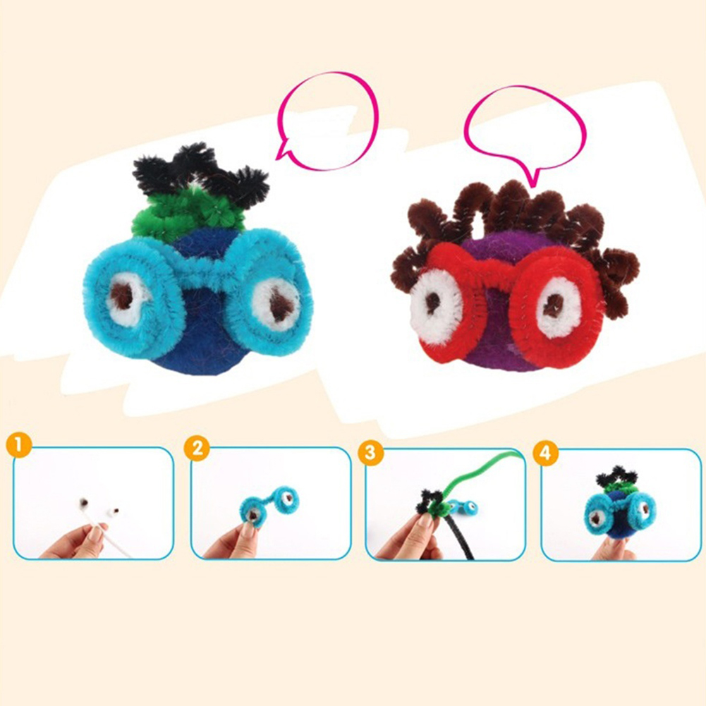 100pcs,Kids Educational Chenille Sticks Pfeifenreiniger Bunte Handwerk Spielzeug 