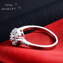 Wedding Rings For Women 925 Sterling silver Engagement Rings Zircon Fashion Handmade Jewelry Bague femme Size