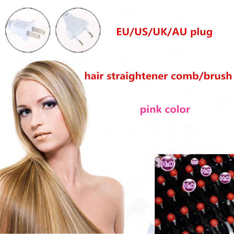 2015 hottest Automatic Straightening Iron Comb With LCD Display Electric Straight Hair Comb Straightener Iron Hair Brush