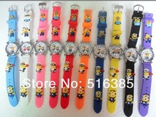 New Beautiful Despicable Me Children Boy Girl Wrist Watches cartoon 3D watch 10pcs/lot Free shipping