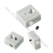 Aluminum Heating Block for RepRap Makerbot 3D Printer Extruder Hot End with Screw MK7 / MK8 – Silver Free Shipping