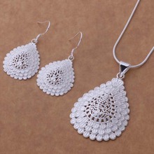 AS305 Scorching 925 sterling silver Jewelry Models Earring 418 + Necklace 202 /bonakfua amnajdua