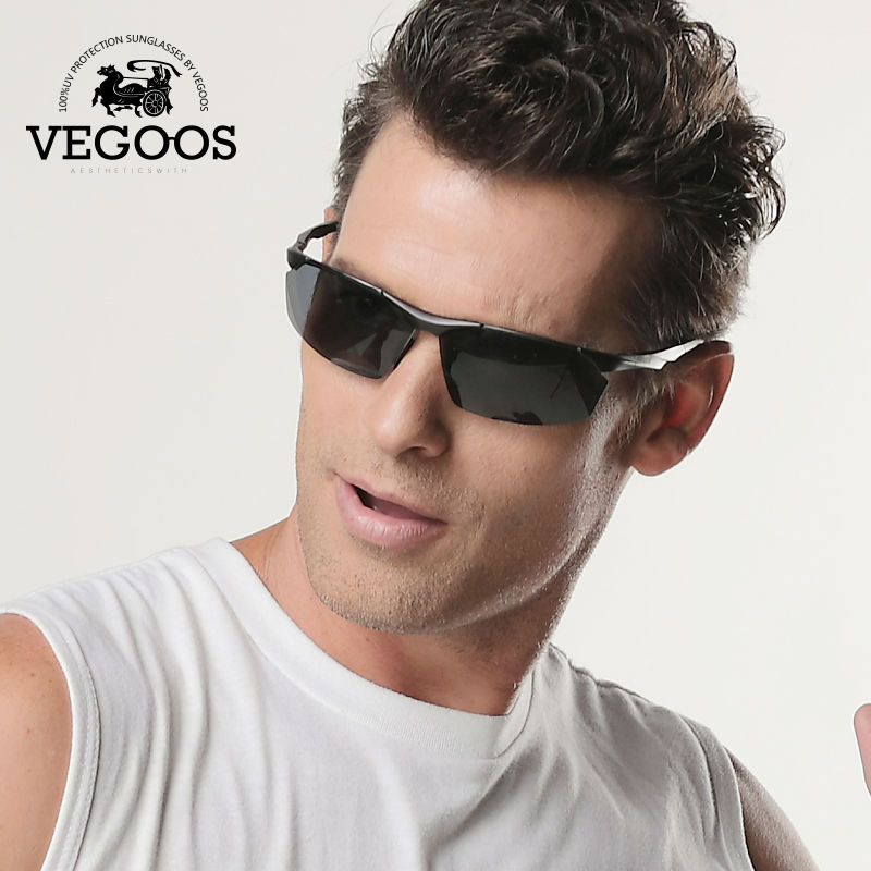 Fashion Semi-rimless Polarized Sunglass Polaroid Sunglasses Man Brand Designer Sun Glasses Men Sports Gafas Oculos Male 8063